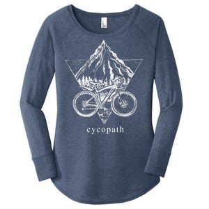 Cycopath Funny Cycling  Women's Perfect Tri Tunic Long Sleeve Shirt