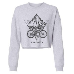 Cycopath Funny Cycling  Cropped Pullover Crew