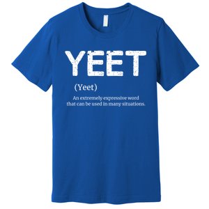 Cool Yeet Definition Meme Slang Boys Girls Teens Kids Funny Gift Premium T-Shirt