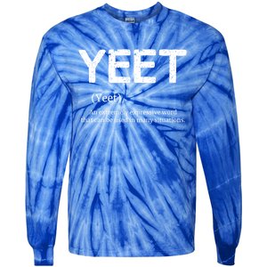 Cool Yeet Definition Meme Slang Boys Girls Teens Kids Funny Gift Tie-Dye Long Sleeve Shirt