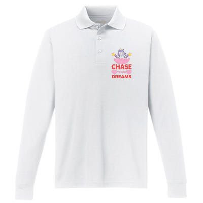 Chase Your Dreams Performance Long Sleeve Polo