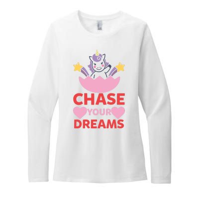 Chase Your Dreams Womens CVC Long Sleeve Shirt