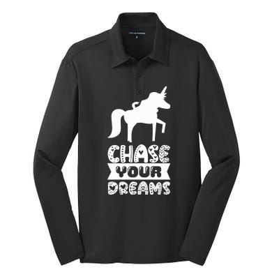 Chase Your Dreams Silk Touch Performance Long Sleeve Polo