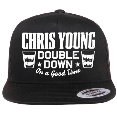 Chris Young Double Down On A Good Time Flat Bill Trucker Hat