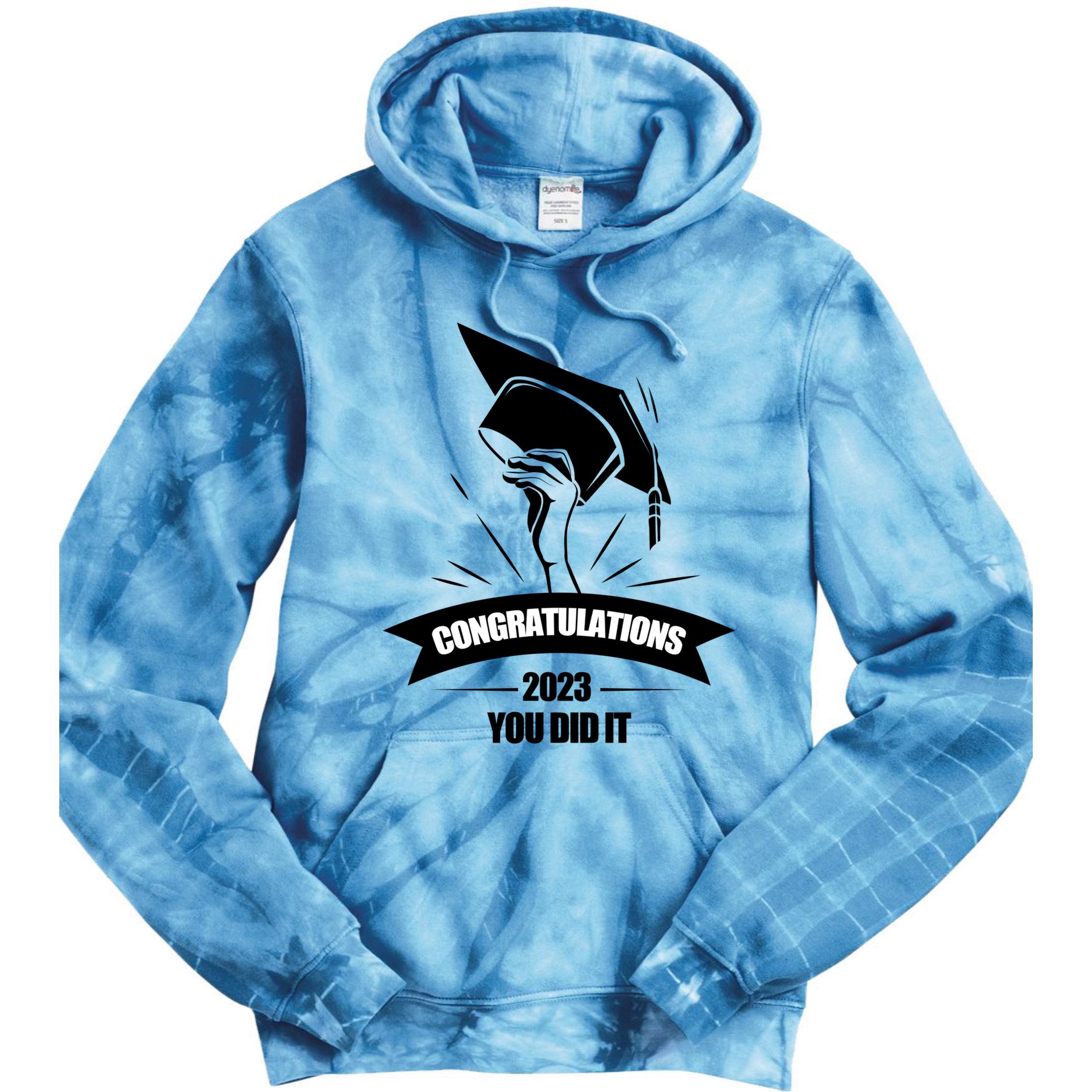 Congratulations You Did It Proud Parents Graduation Family Gift Tie Dye Hoodie