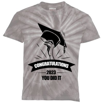 Congratulations You Did It Proud Parents Graduation Family Gift Kids Tie-Dye T-Shirt