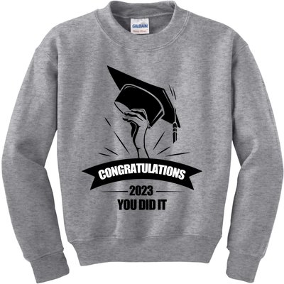 Congratulations You Did It Proud Parents Graduation Family Gift Kids Sweatshirt