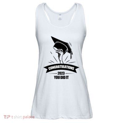 Congratulations You Did It Proud Parents Graduation Family Gift Ladies Essential Flowy Tank