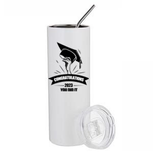 Congratulations You Did It Proud Parents Graduation Family Gift Stainless Steel Tumbler