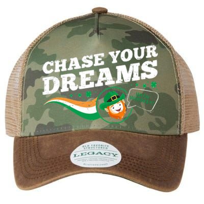 Chase Your Dreams With Whisky Leprechaun Legacy Tie Dye Trucker Hat