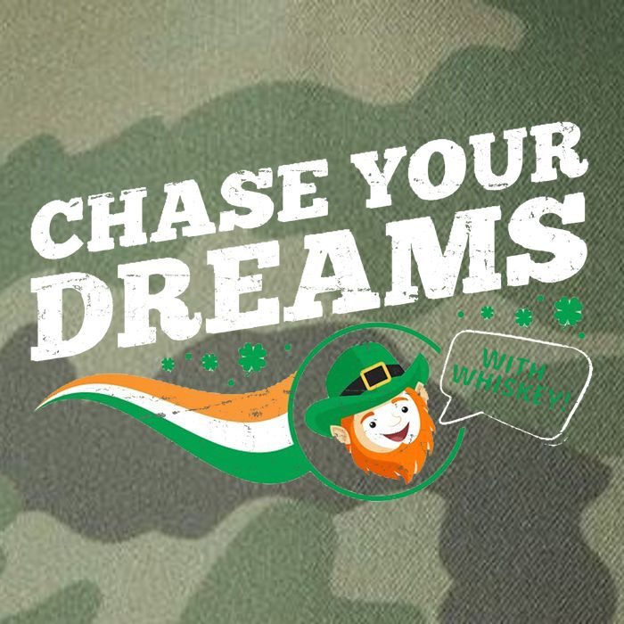 Chase Your Dreams With Whisky Leprechaun Legacy Tie Dye Trucker Hat