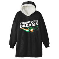 Chase Your Dreams With Whisky Leprechaun Hooded Wearable Blanket