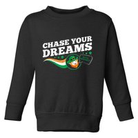 Chase Your Dreams With Whisky Leprechaun Toddler Sweatshirt