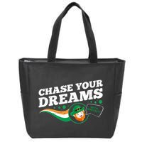 Chase Your Dreams With Whisky Leprechaun Zip Tote Bag