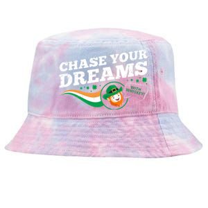 Chase Your Dreams With Whisky Leprechaun Tie-Dyed Bucket Hat