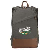 Chase Your Dreams With Whisky Leprechaun Cotton Canvas Backpack