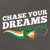 Chase Your Dreams With Whisky Leprechaun Cotton Canvas Backpack