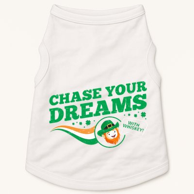 Chase Your Dreams With Whisky Leprechaun Doggie Tank
