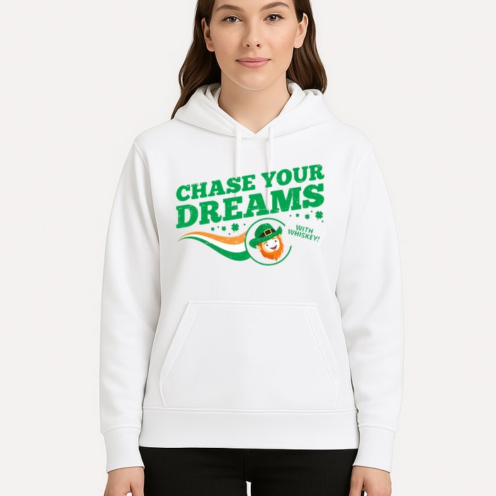 Chase Your Dreams With Whisky Leprechaun Hoodie