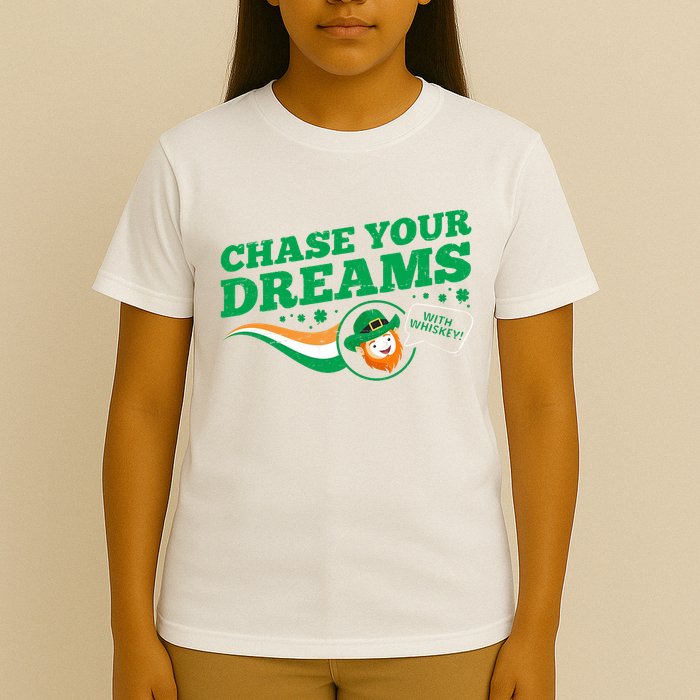 Chase Your Dreams With Whisky Leprechaun T-Shirt