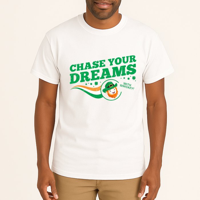 Chase Your Dreams With Whisky Leprechaun Tall T-Shirt