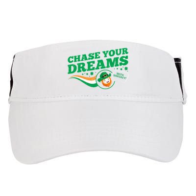 Chase Your Dreams With Whisky Leprechaun Adult Drive Performance Visor
