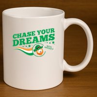 Chase Your Dreams With Whisky Leprechaun 11oz C Handle Ceramic Mug
