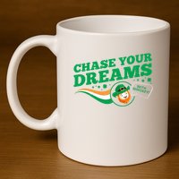 Chase Your Dreams With Whisky Leprechaun 11oz C Handle Ceramic Mug