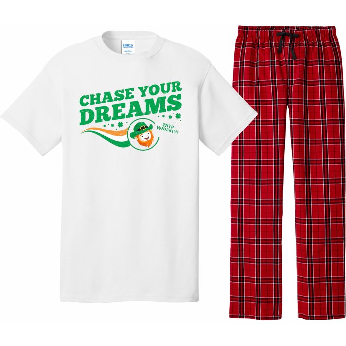 Chase Your Dreams With Whisky Leprechaun Pajama Set