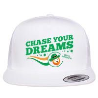 Chase Your Dreams With Whisky Leprechaun Flatbill Hat