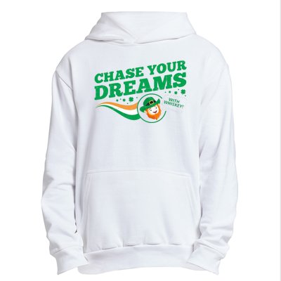 Chase Your Dreams With Whisky Leprechaun Urban Pullover Hoodie