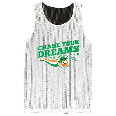 Chase Your Dreams With Whisky Leprechaun Mesh Reversible Basketball Jersey Tank