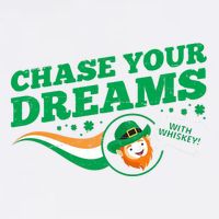 Chase Your Dreams With Whisky Leprechaun Premium T-Shirt
