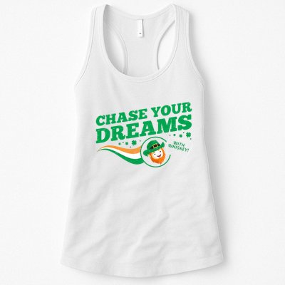 Chase Your Dreams With Whisky Leprechaun Womens Tank Top