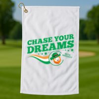Chase Your Dreams With Whisky Leprechaun Golf Towel