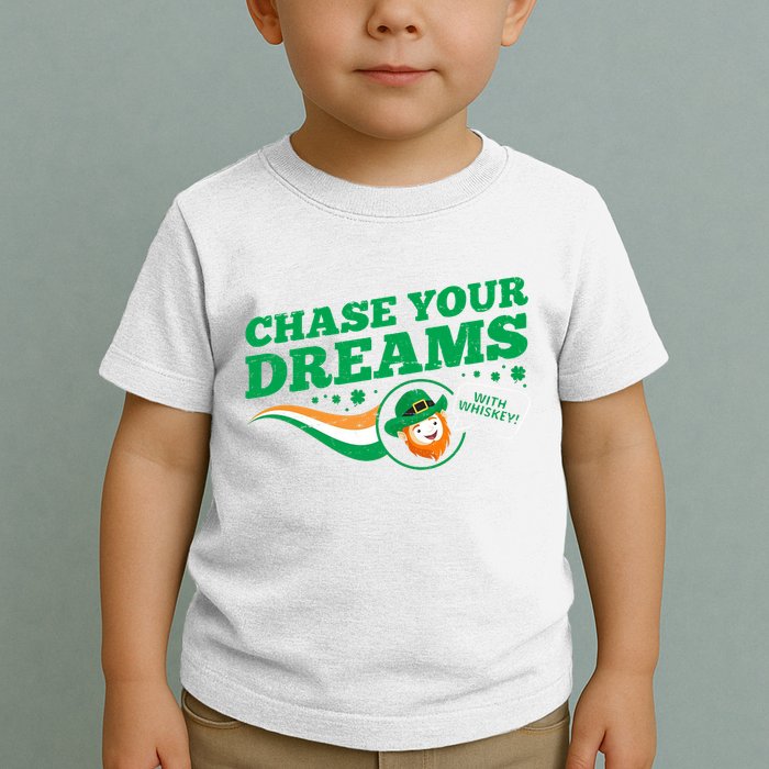 Chase Your Dreams With Whisky Leprechaun Toddler T-Shirt