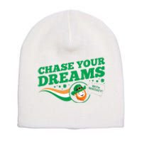 Chase Your Dreams With Whisky Leprechaun Short Acrylic Beanie