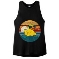 Cute Yellow Duck Bath Toy Rubber Duckling Ducky Duck Lover Ladies PosiCharge Tri-Blend Wicking Tank