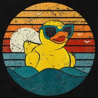 Cute Yellow Duck Bath Toy Rubber Duckling Ducky Duck Lover Ladies PosiCharge Tri-Blend Wicking Tank