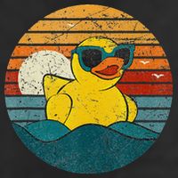Cute Yellow Duck Bath Toy Rubber Duckling Ducky Duck Lover Cool Comfort Performance Bucket Hat