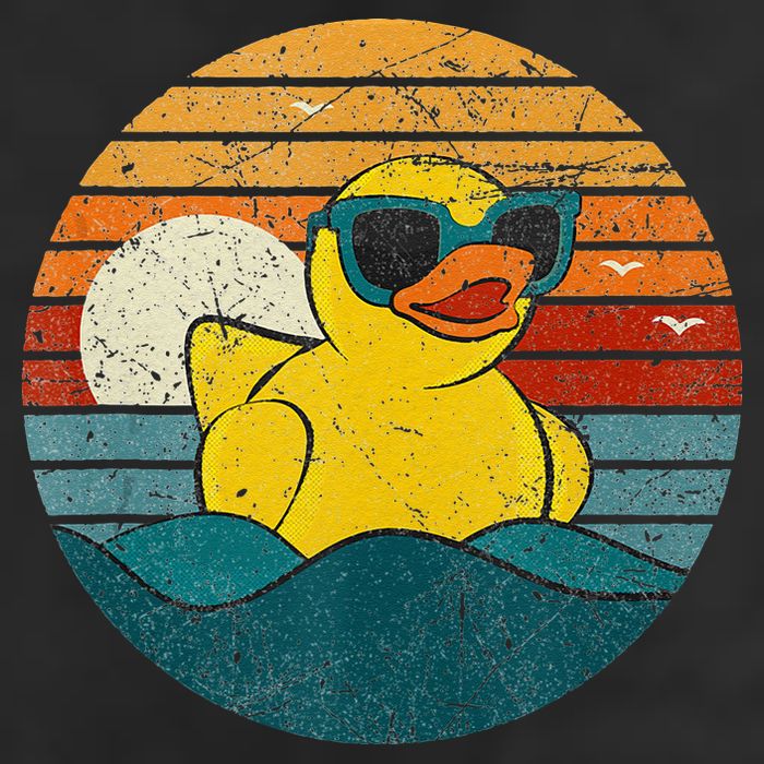 Cute Yellow Duck Bath Toy Rubber Duckling Ducky Duck Lover 7 Panel Mesh Trucker Snapback Hat