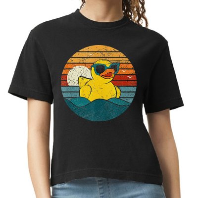 Cute Yellow Duck Bath Toy Rubber Duckling Ducky Duck Lover Comfort Colors Boxy T-Shirt