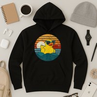 Cute Yellow Duck Bath Toy Rubber Duckling Ducky Duck Lover Hoodie