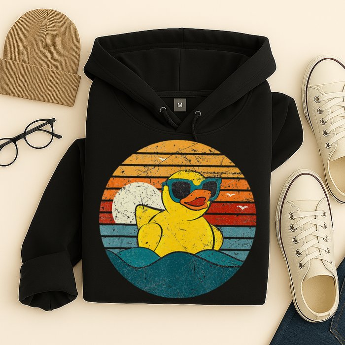 Cute Yellow Duck Bath Toy Rubber Duckling Ducky Duck Lover Hoodie