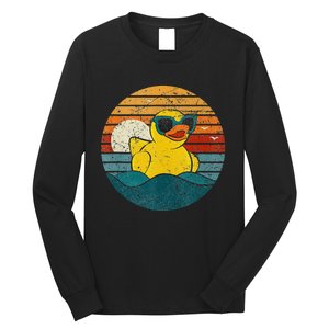 Cute Yellow Duck Bath Toy Rubber Duckling Ducky Duck Lover Long Sleeve Shirt