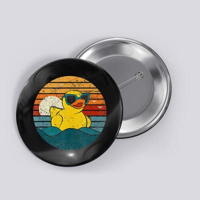 Cute Yellow Duck Bath Toy Rubber Duckling Ducky Duck Lover Button