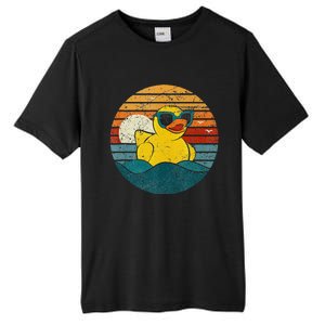 Cute Yellow Duck Bath Toy Rubber Duckling Ducky Duck Lover Tall Fusion ChromaSoft Performance T-Shirt