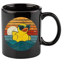 Cute Yellow Duck Bath Toy Rubber Duckling Ducky Duck Lover 11oz C Handle Ceramic Mug
