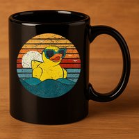 Cute Yellow Duck Bath Toy Rubber Duckling Ducky Duck Lover 11oz C Handle Ceramic Mug