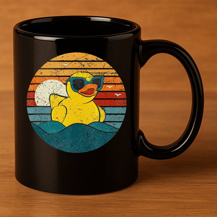 Cute Yellow Duck Bath Toy Rubber Duckling Ducky Duck Lover 11oz C Handle Ceramic Mug